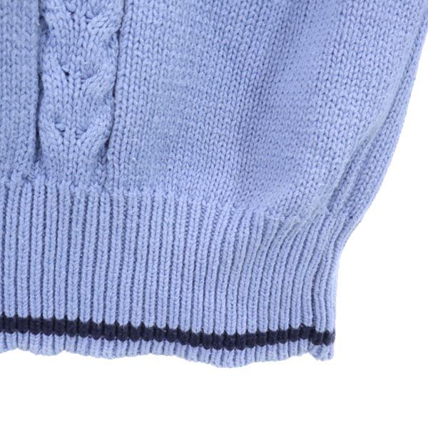 IZOD アイゾッド 90s オールド 長袖 Vネック ニット L ブルー系 セーター メンズ