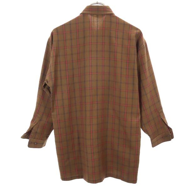 PIA SPORTS ピアスポーツ 長袖 チェックシャツ 3 ブラウン系 メンズ