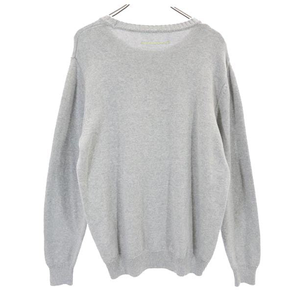 KINASHI CYCLE 木梨サイクル 長袖 コットン ニット L グレー系 セーター ロゴ メンズ