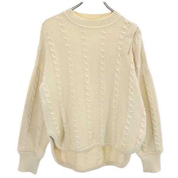 PUBLIC TOKYO パブリックトウキョウ 日本製 長袖 ニット F オフホワイト セーター レディース