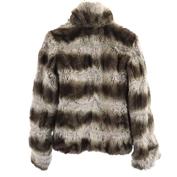 Emporio Armani エンポリオアルマーニ フェイクファー ジャケット 38 グレー系 レディース