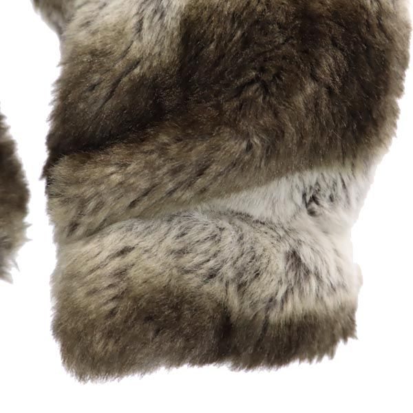 Emporio Armani エンポリオアルマーニ フェイクファー ジャケット 38 グレー系 レディース