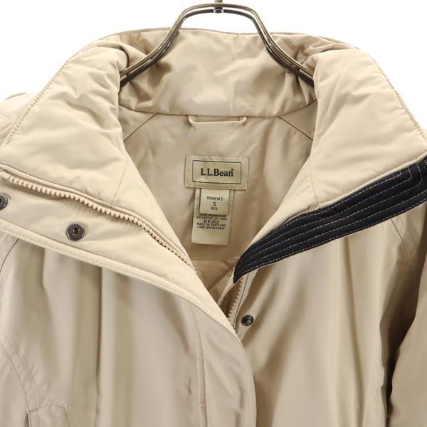 L.L.Bean エルエルビーン アウトドア 中綿ジャケット S ベージュ フード レディース