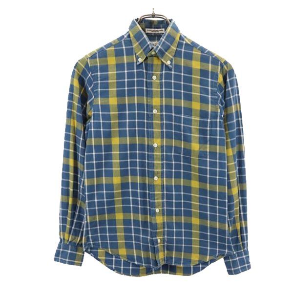 INDIVIDUALIZED SHIRTS インディビジュアライズドシャツ チェック柄 長袖 ボタンダウンシャツ 13 1/2 ブルー系 メンズ