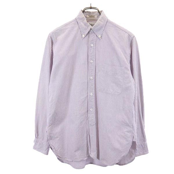 ENGINEERED GARMENTS エンジニアドガーメンツ USA製 ストライプ 長袖 ボタンダウンシャツ XS パープル系 メンズ