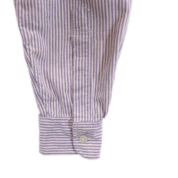 ENGINEERED GARMENTS エンジニアドガーメンツ USA製 ストライプ 長袖 ボタンダウンシャツ XS パープル系 メンズ