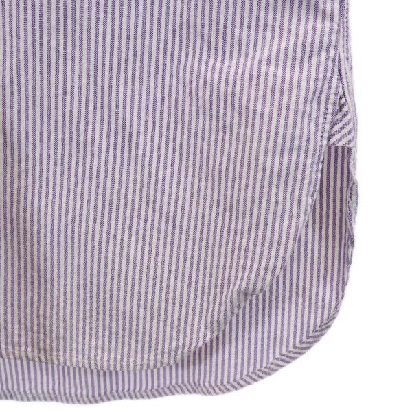 ENGINEERED GARMENTS エンジニアドガーメンツ USA製 ストライプ 長袖 ボタンダウンシャツ XS パープル系 メンズ