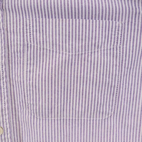 ENGINEERED GARMENTS エンジニアドガーメンツ USA製 ストライプ 長袖 ボタンダウンシャツ XS パープル系 メンズ