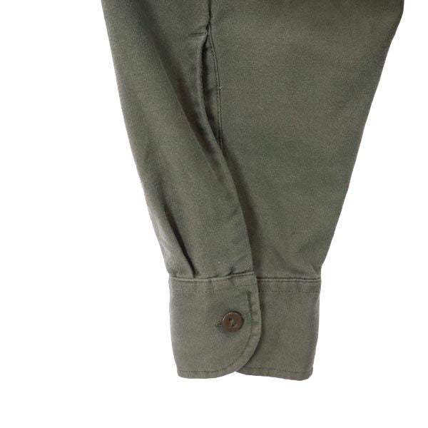 GERMAN MILITARY ドイツ軍 リメイク バックプリント 長袖 ミリタリーシャツ カーキ系 メンズ