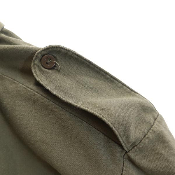 GERMAN MILITARY ドイツ軍 リメイク バックプリント 長袖 ミリタリーシャツ カーキ系 メンズ