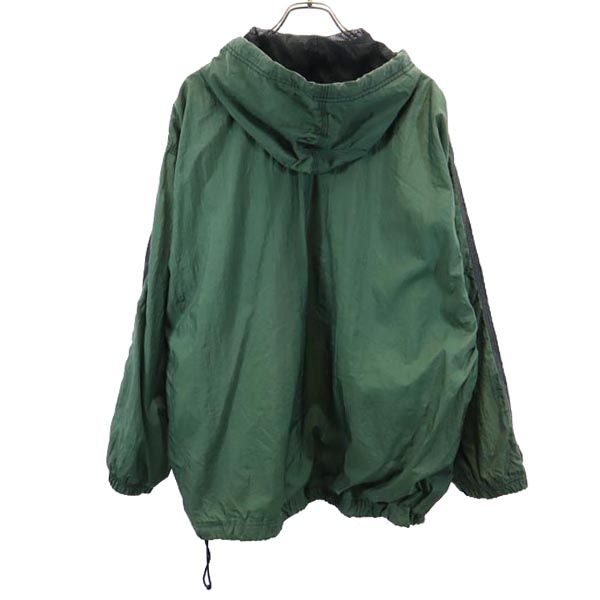 NIKE ナイキ 90s 00s 白タグ オールド 長袖 ハーフジップ パーカー カーキ系 ロゴ メンズ