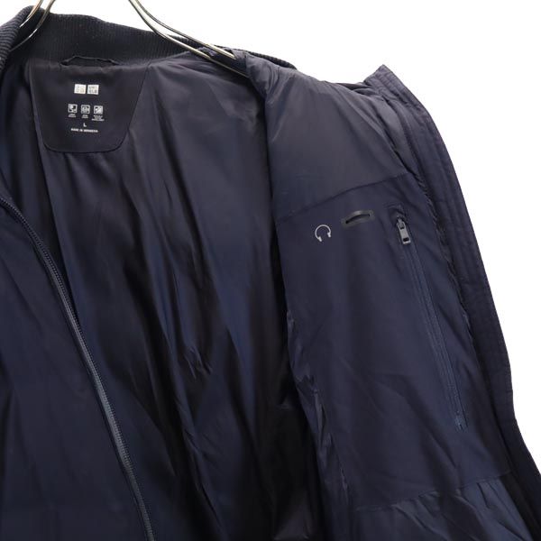 UNIQLO ユニクロ シームレス ダウンジャケット L ネイビー レディース