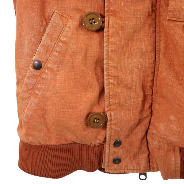 ジョンブル デニムジャケット L オレンジ系 Johnbull フード メンズ