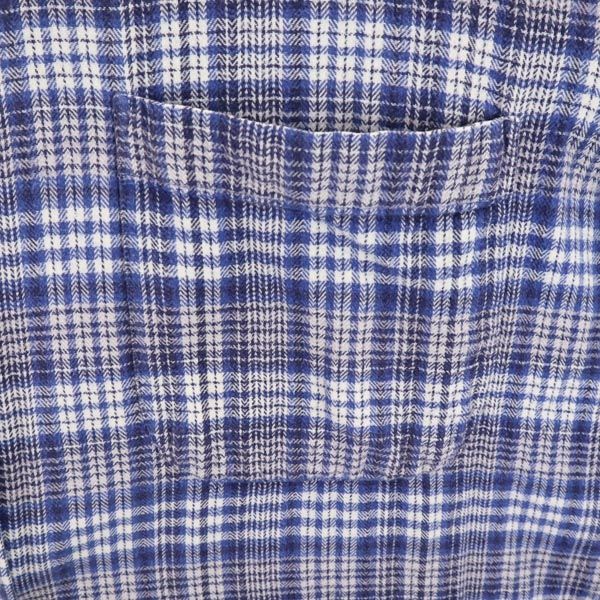 BAYAREA TRADERS チェック柄 長袖 ボタンダウンシャツ L ブルー系 メンズ