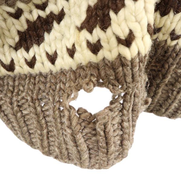 LONGHOUSE ロングハウス 90s カナダ製 オールド ウール カウチンジャケット ブラウン系 ニット メンズ