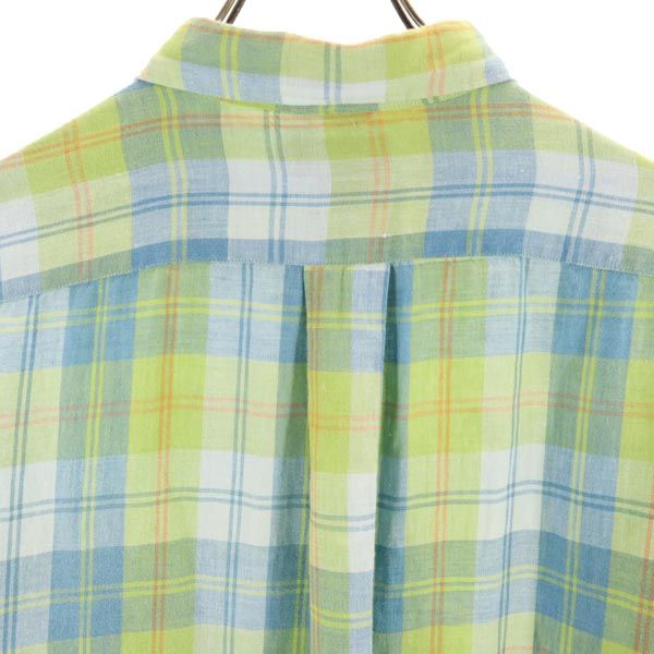 ジェイクルー 90s 巨人タグ チェック柄 長袖 シャツ M グリーン系 J.CREW メンズ