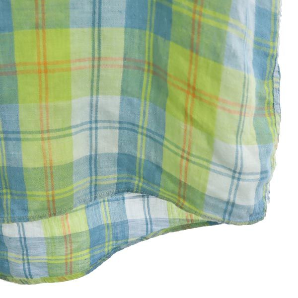 ジェイクルー 90s 巨人タグ チェック柄 長袖 シャツ M グリーン系 J.CREW メンズ