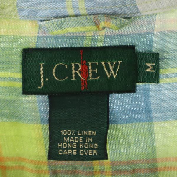 ジェイクルー 90s 巨人タグ チェック柄 長袖 シャツ M グリーン系 J.CREW メンズ