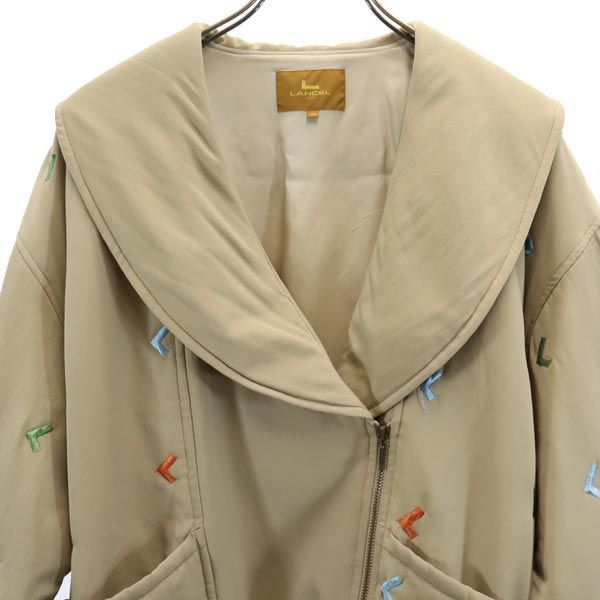 LANCEL ランセル 刺繍 中綿ジャケット 9AR ベージュ レディース