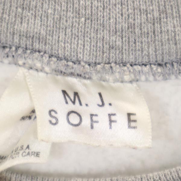 SOFFE M.J.ソフィー 80s USA製 ヴィンテージ USMC 長袖 トレーナー S グレー系 裏起毛 スウェット メンズ