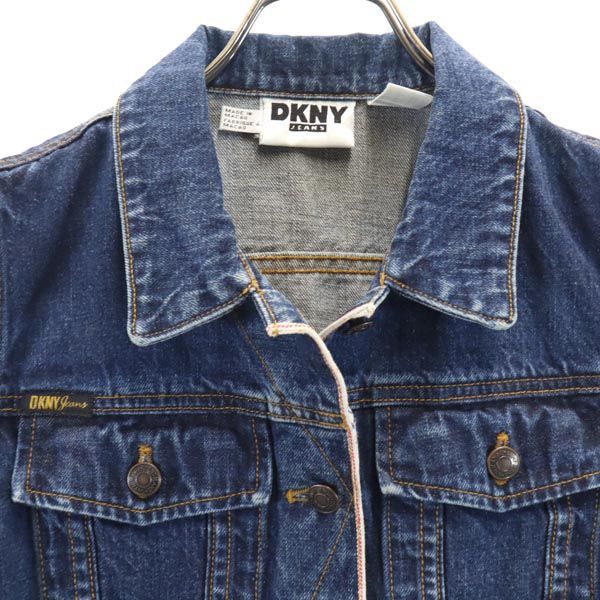 ダナキャランニューヨーク 90s オールド デニム ベスト S DKNY DONNA KARAN NEW YORK レディース