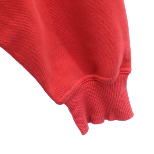 FILA フィラ 90s オールド 長袖 スウェットパーカー S レッド系 裏起毛 メンズ