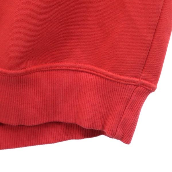 FILA フィラ 90s オールド 長袖 スウェットパーカー S レッド系 裏起毛 メンズ