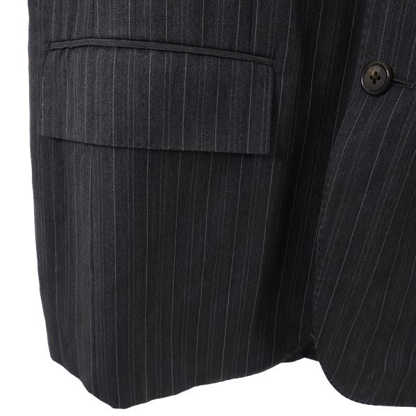 Polo by Ralph Lauren ポロバイラルフローレン 日本製 ウール ストライプ 長袖 テーラードジャケット C96-W84-T180 グレー系 メンズ