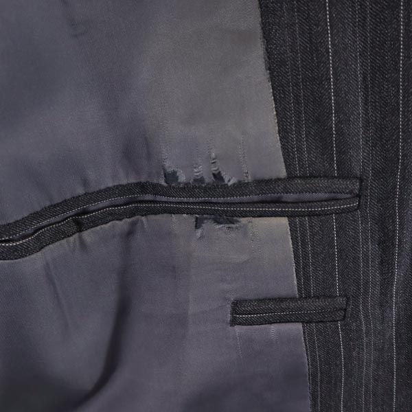 Polo by Ralph Lauren ポロバイラルフローレン 日本製 ウール ストライプ 長袖 テーラードジャケット C96-W84-T180 グレー系 メンズ