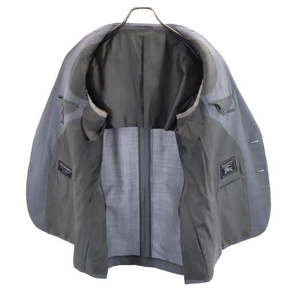 Burberrys バーバリーズ 90s ウール100% オールド チェック 長袖 テーラードジャケット 82-80-170 グレー系 メンズ