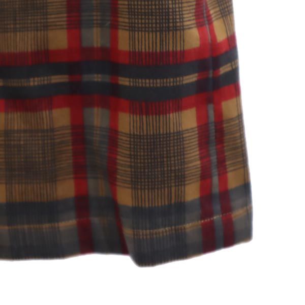 GIVENCHY ジバンシィ オールド チェック柄 長袖 ハーフボタン シャツ 9 ブラウン系 レディース