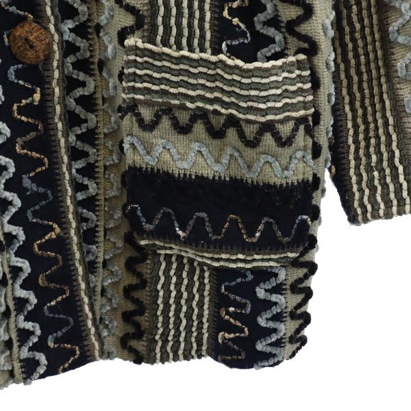 SAZAN 90s 80s オールド 長袖 ニット カーディガン グレージュ パーカー レディース