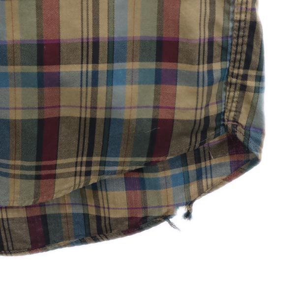 ペンドルトン USA製 チェック柄 長袖 ボタンダウンシャツ M PENDLETON メンズ