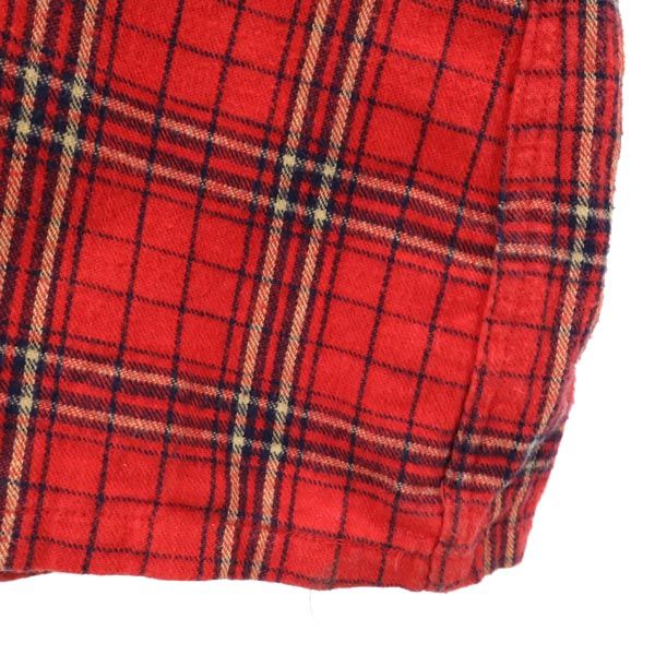 VINTAGE ヴィンテージ 60s チェック 長袖 シャツ L レッド系 メンズ