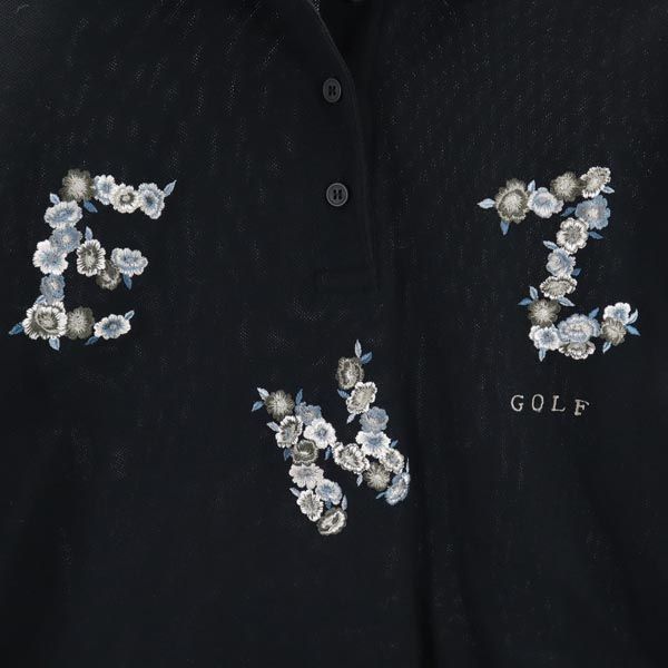 KENZO GOLF ケンゾーゴルフ 90s オールド 長袖 ポロシャツ 2 ネイビー レディース