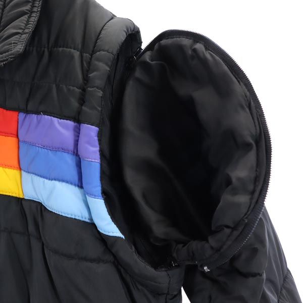 IN CROWD インクラウド 80s ヴィンテージ 2WAY 中綿ジャケット M ブラック ベスト メンズ