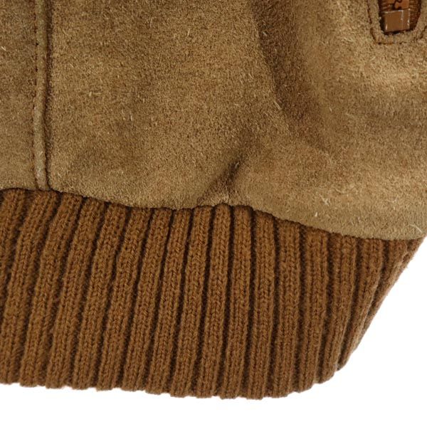 JACQUES CORBEAN 80s ヴィンテージ スエードレザー切替 ニットジャケット M ブラウン メンズ