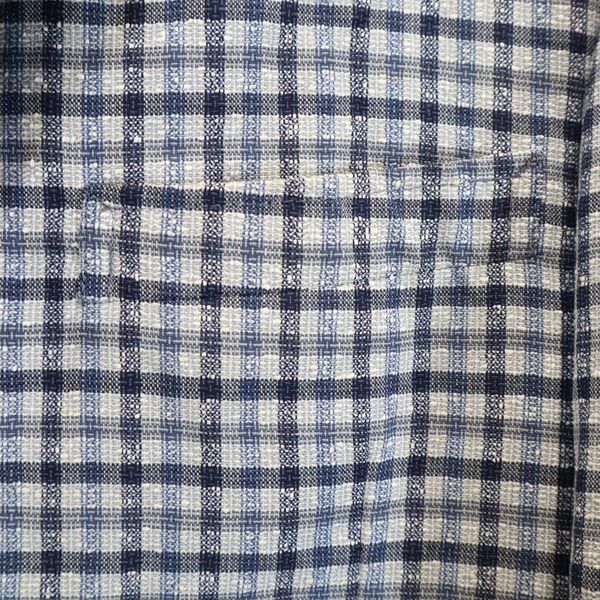 Burberrys バーバリーズ 90s オールド チェック ウールリネンブレンド テーラードジャケット 175 A6 ネイビー系 メンズ
