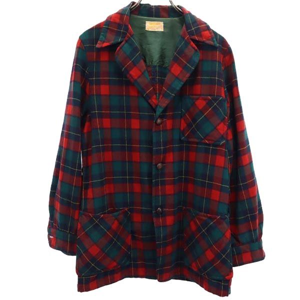 PENDLETON ペンドルトン 50s ヴィンテージ チェック柄 長袖 テーラードジャケット M メンズ