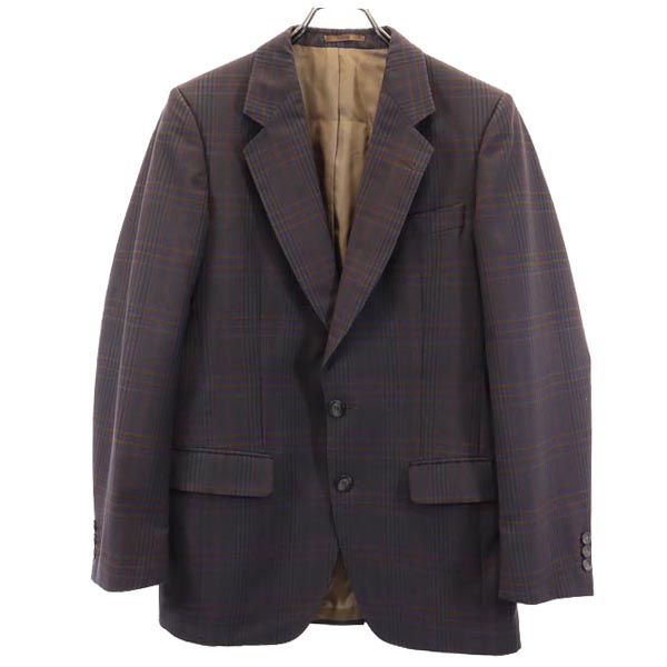Burberrys バーバリーズ 90s オールド チェック柄 モヘアブレンド テーラードジャケット ブラウン系 ウール メンズ