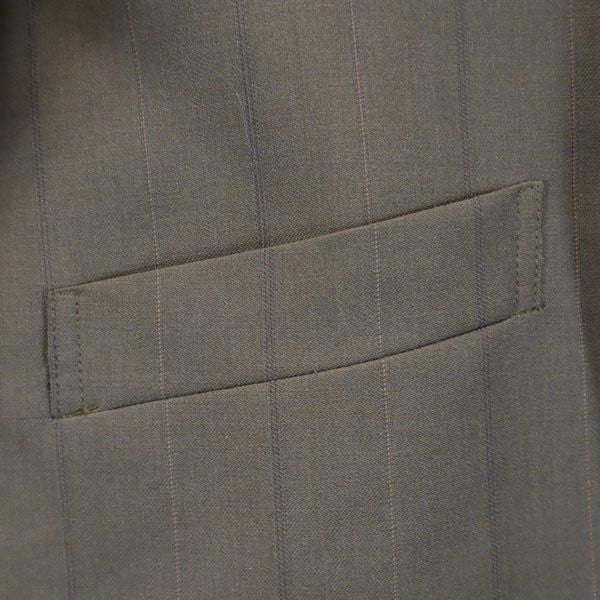 NINO CERRUTI ニノセルッティ ストライプ ダブル テーラードジャケット グレー系 メンズ