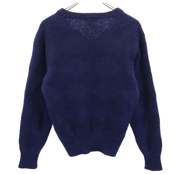 LACOSTE ラコステ 長袖 Vネック ウールブレンド セーター 2 ネイビー ニット メンズ