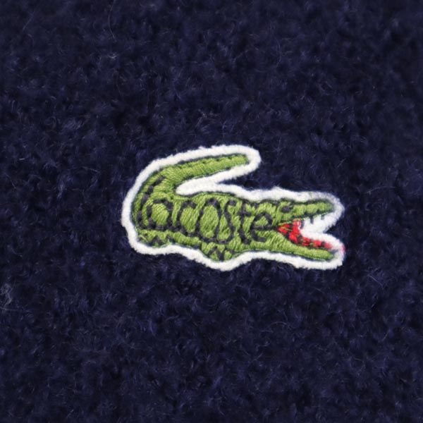 LACOSTE ラコステ 長袖 Vネック ウールブレンド セーター 2 ネイビー ニット メンズ