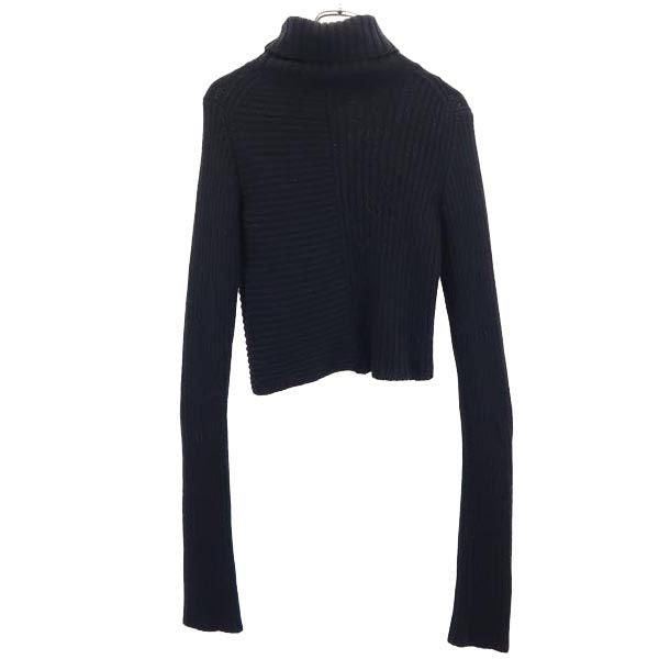 Y's ワイズ ウール100% 長袖 タートルネック セーター 2 ブラック ニット レディース