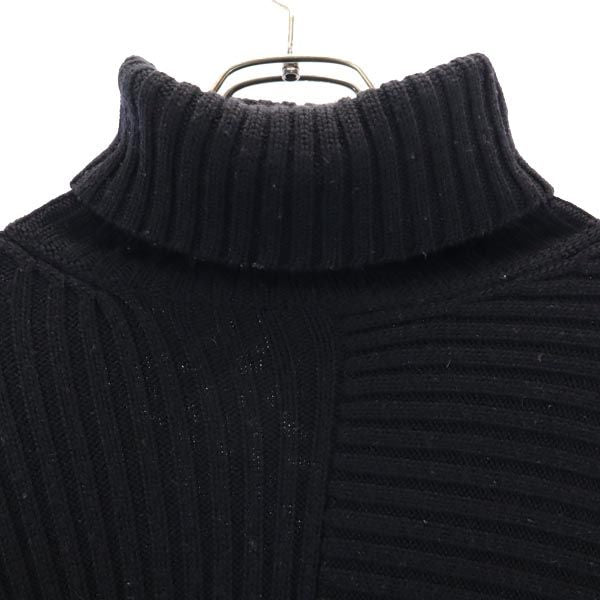 Y's ワイズ ウール100% 長袖 タートルネック セーター 2 ブラック ニット レディース