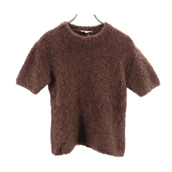 Givenchy ジバンシー 半袖 セーター L ブラウン系 モヘアブレンド ニット レディース