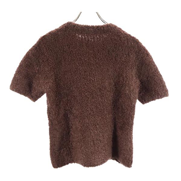 Givenchy ジバンシー 半袖 セーター L ブラウン系 モヘアブレンド ニット レディース