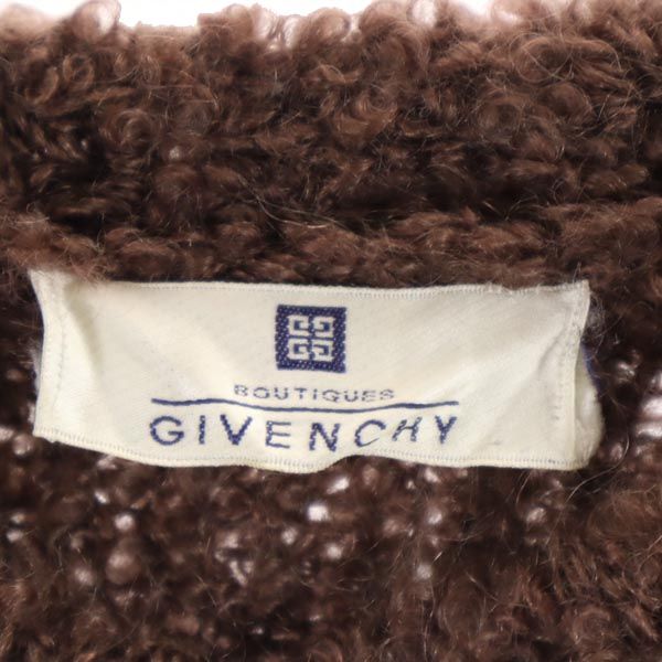 Givenchy ジバンシー 半袖 セーター L ブラウン系 モヘアブレンド ニット レディース