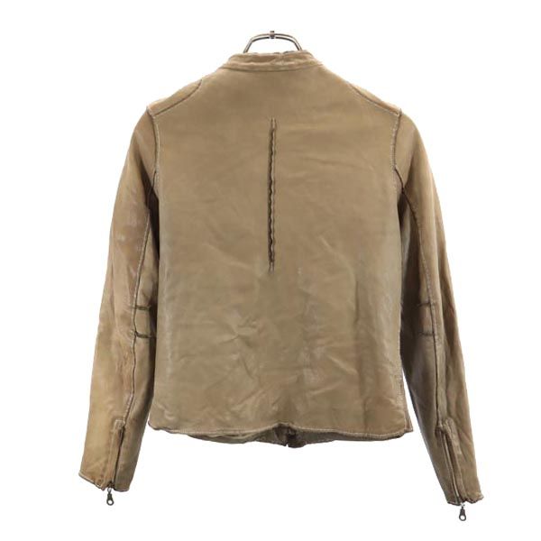 Sisii シシ 日本製 レザージャケット ベージュ系 レディース