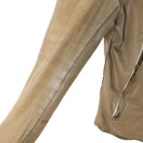 Sisii シシ 日本製 レザージャケット ベージュ系 レディース